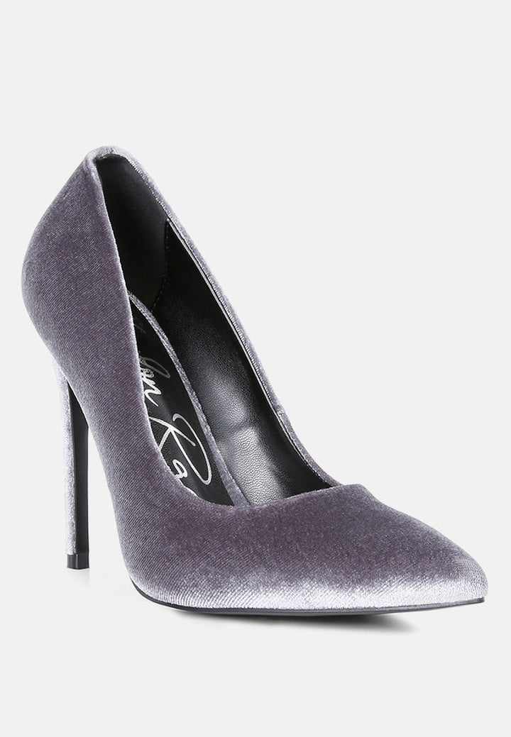 janessa velvet stiletto heel pumps by ruw#color_grey