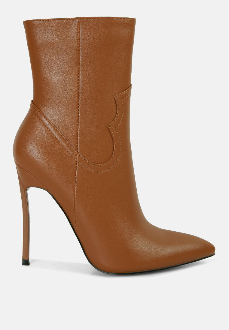 jenner high heel cowboy ankle boots by ruw#color_mocca