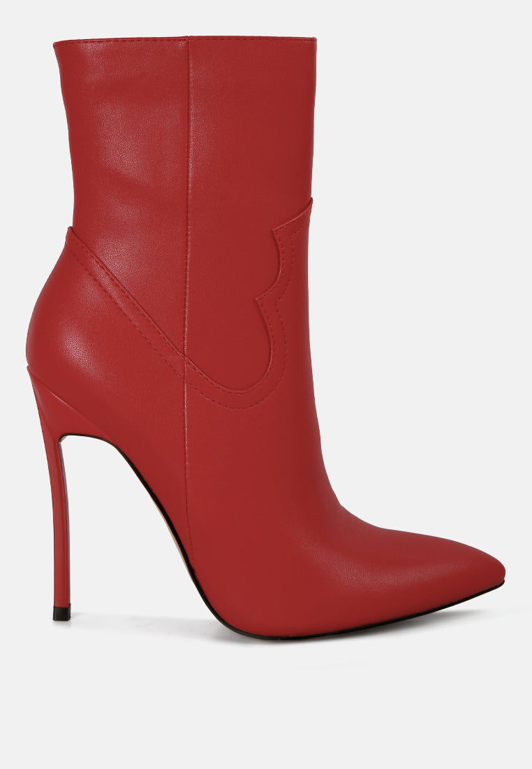 jenner high heel cowboy ankle boots by ruw#color_red