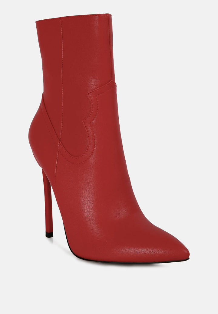 jenner high heel cowboy ankle boots by ruw#color_red