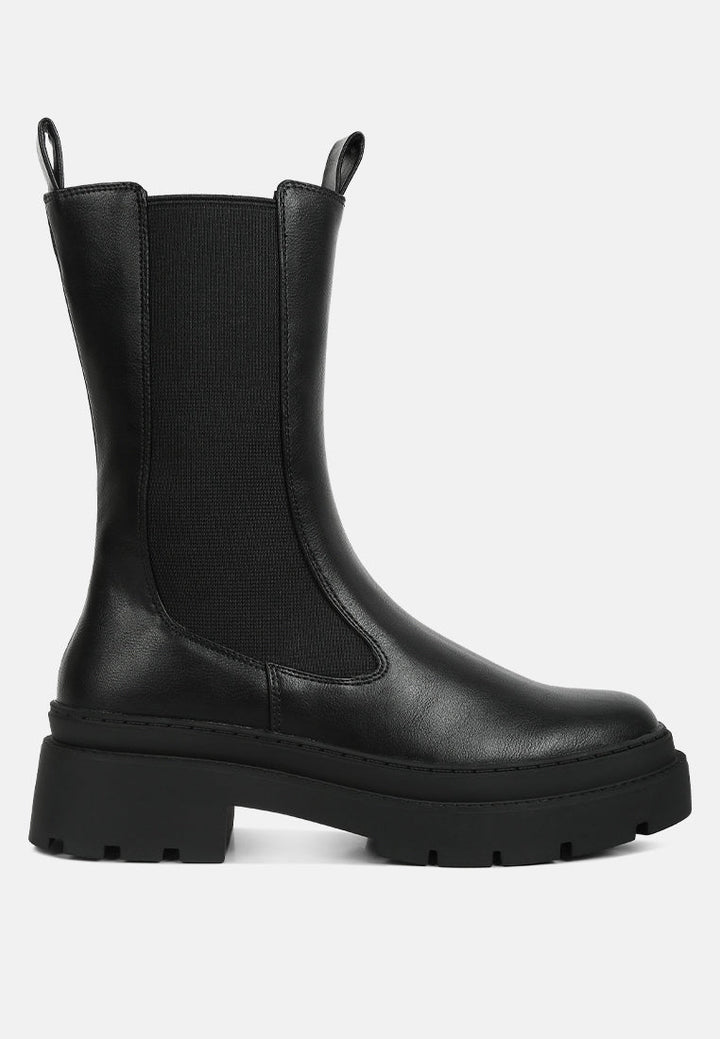 jolt elasticated gussets lug sole boots by ruw#color_black
