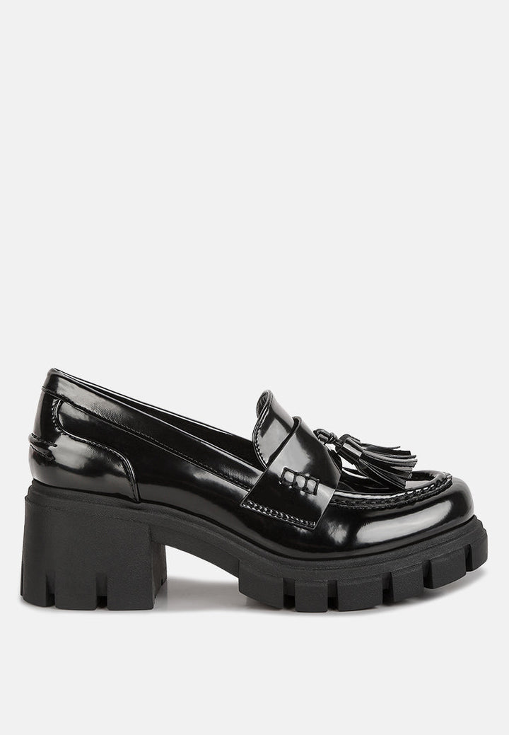 jonah tassels detail chunky loafers by ruw#color_black