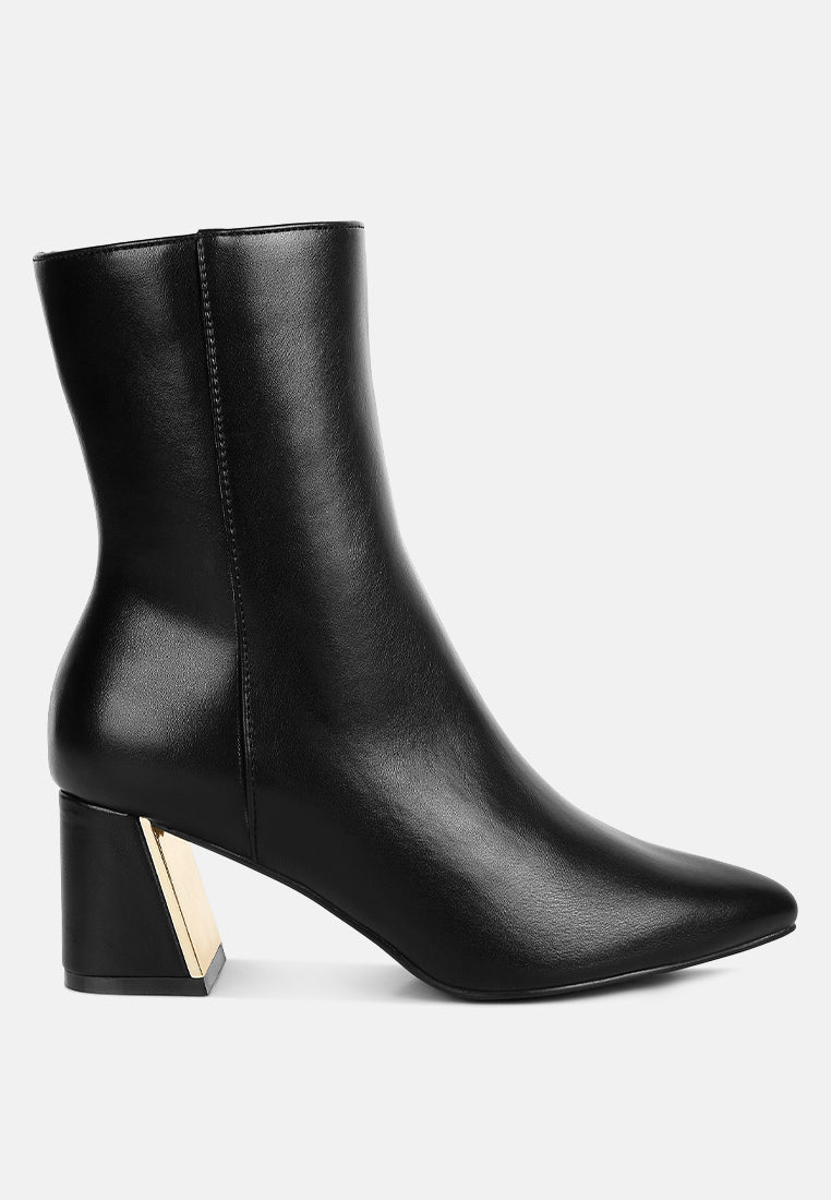 kaira metallic accent heel high ankle boots by ruw#color_black