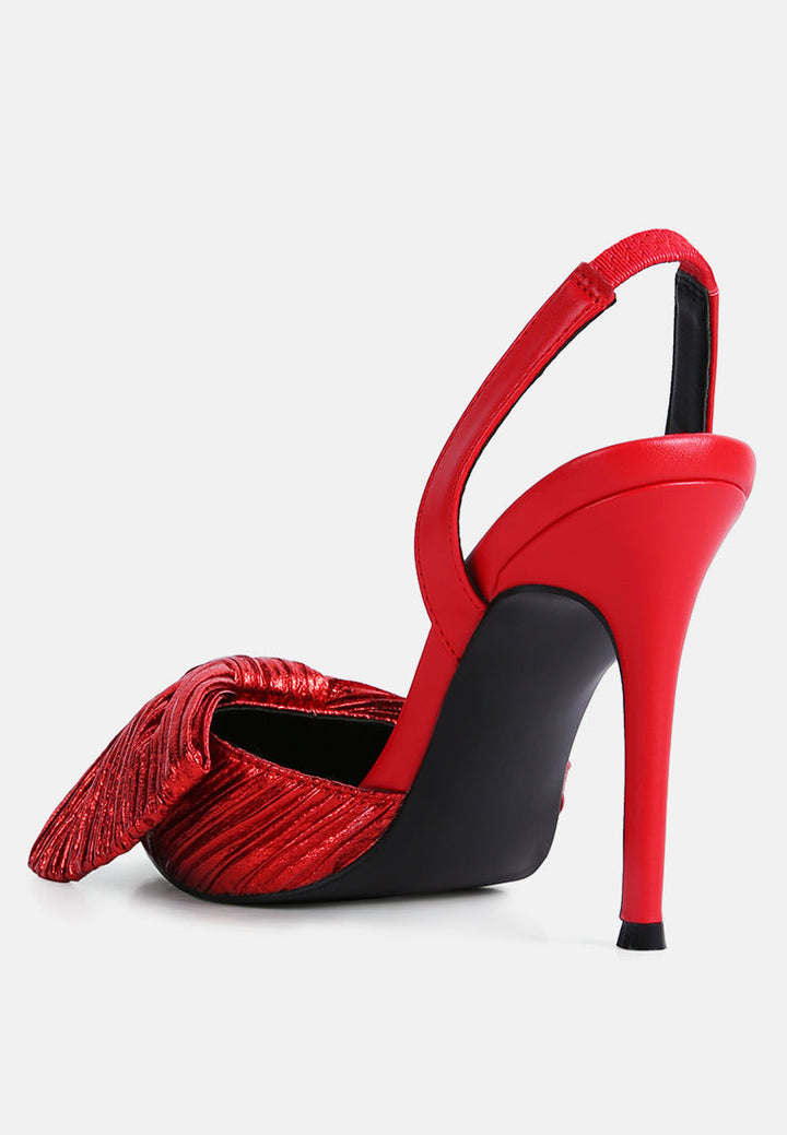 kiki bow embellished slingback sandals by ruw#color_red