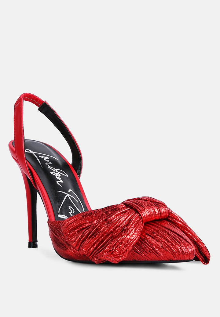 kiki bow embellished slingback sandals by ruw#color_red