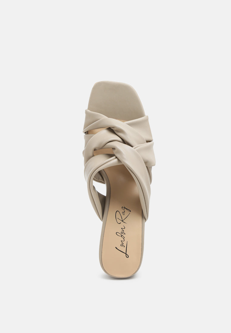 knope cross straps block heel sandals by ruw#color_camel