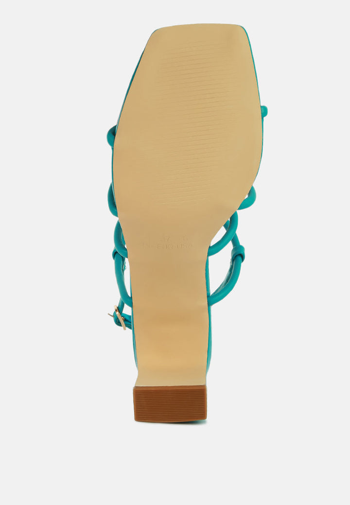 kralor knotted strap italian block heel sandals by ruw#color_green