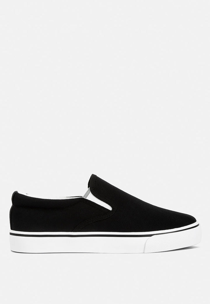 laszlo canvas slip on sneakers by ruw#color_black