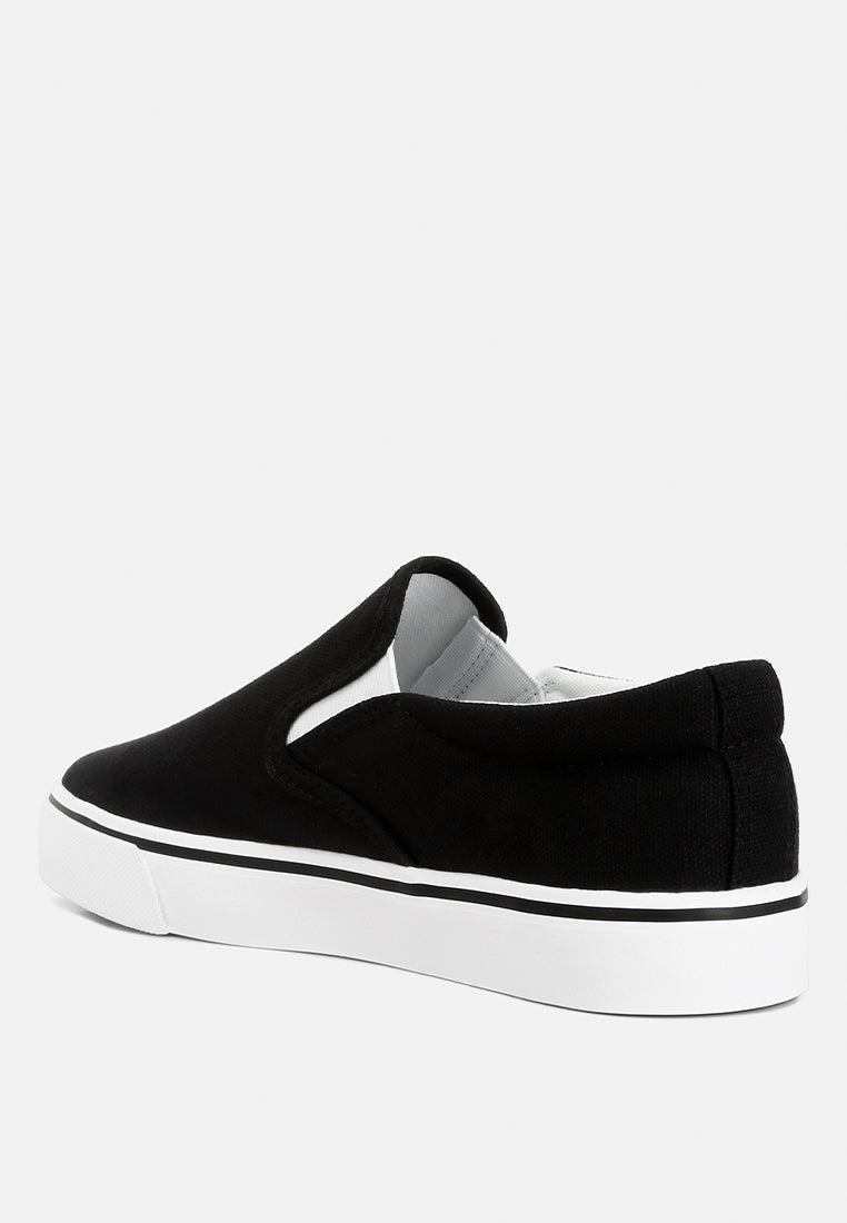 laszlo canvas slip on sneakers by ruw#color_black