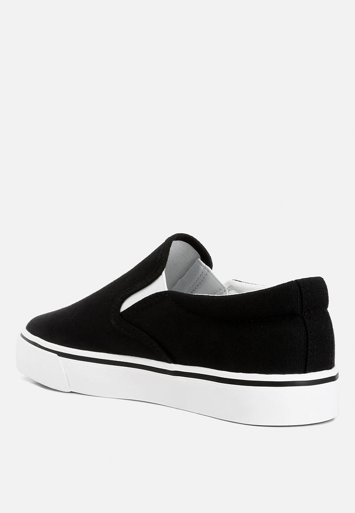 laszlo canvas slip on sneakers by ruw#color_black