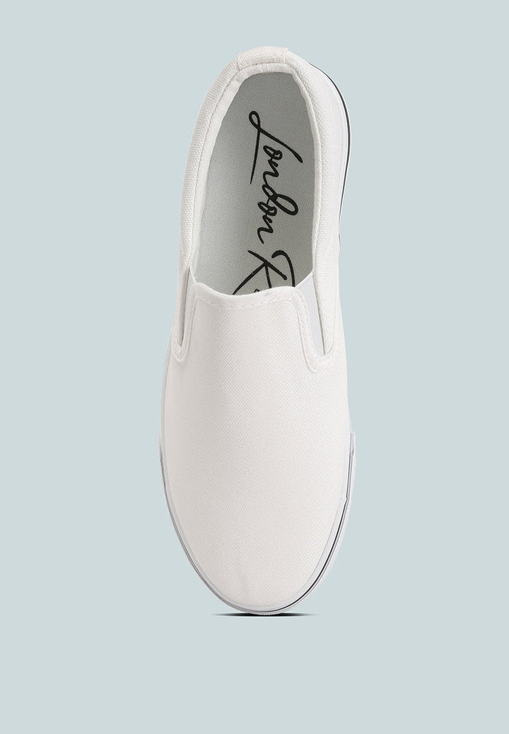 laszlo canvas slip on sneakers by ruw#color_white