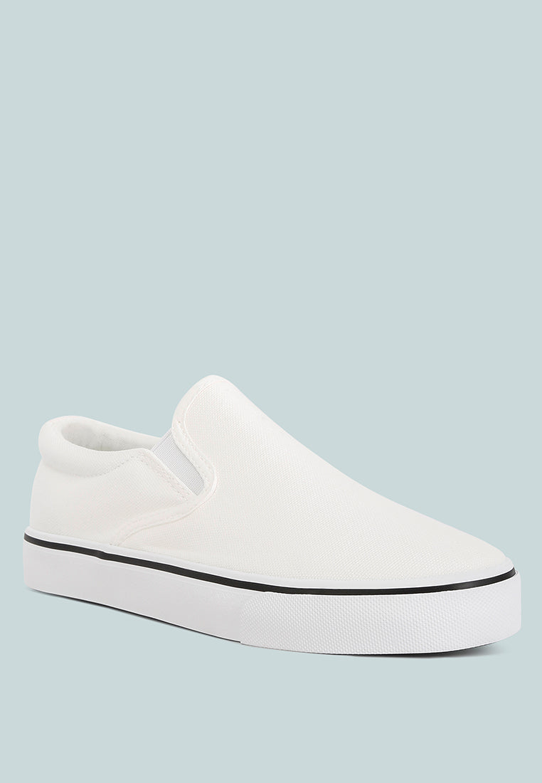 laszlo canvas slip on sneakers by ruw#color_white