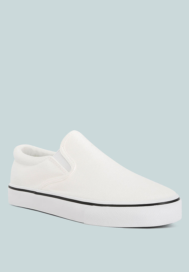 laszlo canvas slip on sneakers by ruw#color_white