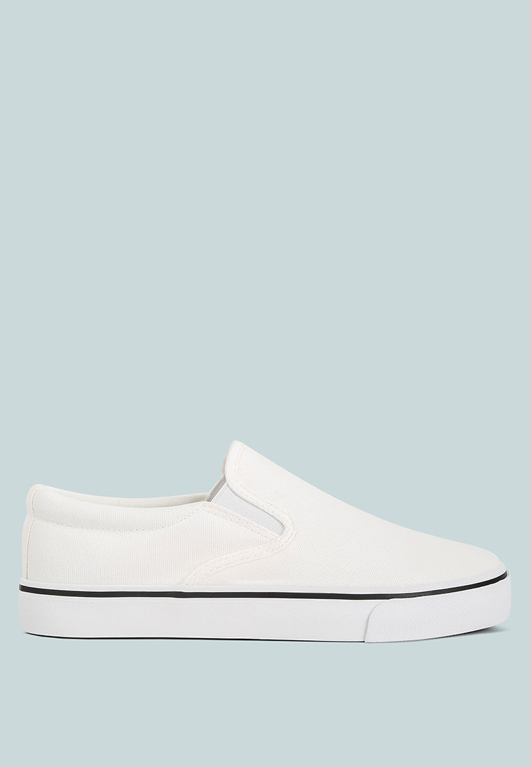 laszlo canvas slip on sneakers by ruw#color_white