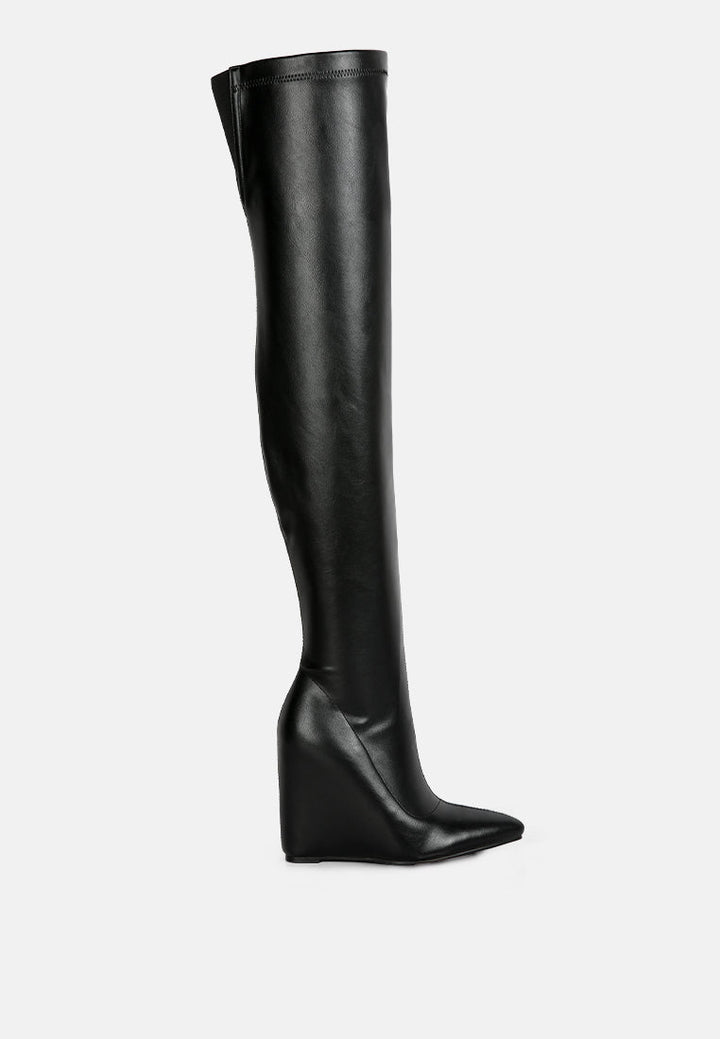 leggy lass wedge heel long boots by ruw#color_black