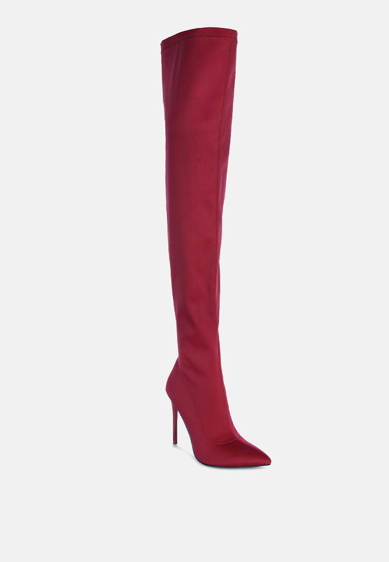 lolling long high heel boots by ruw#color_burgundy