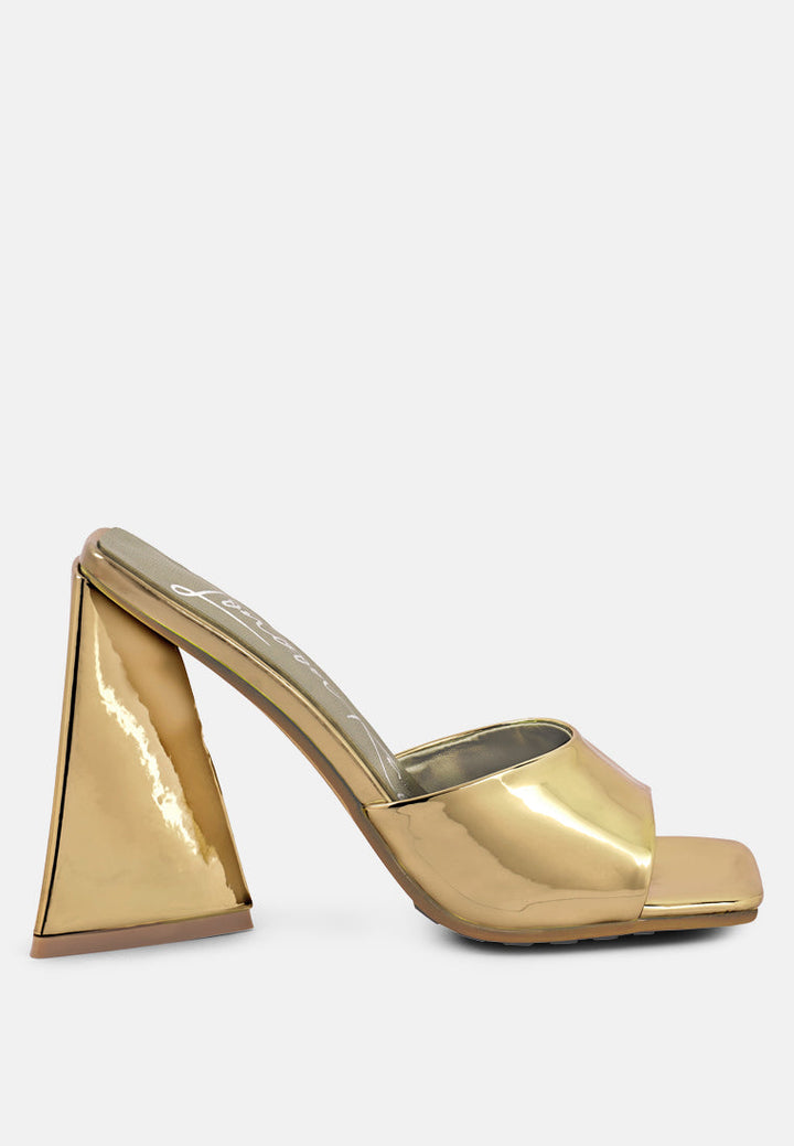 lovebug triangular block heel sandals by ruw#color_gold