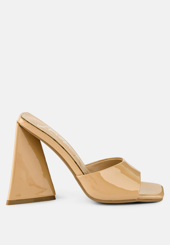 lovebug triangular block heel sandals by ruw#color_latte