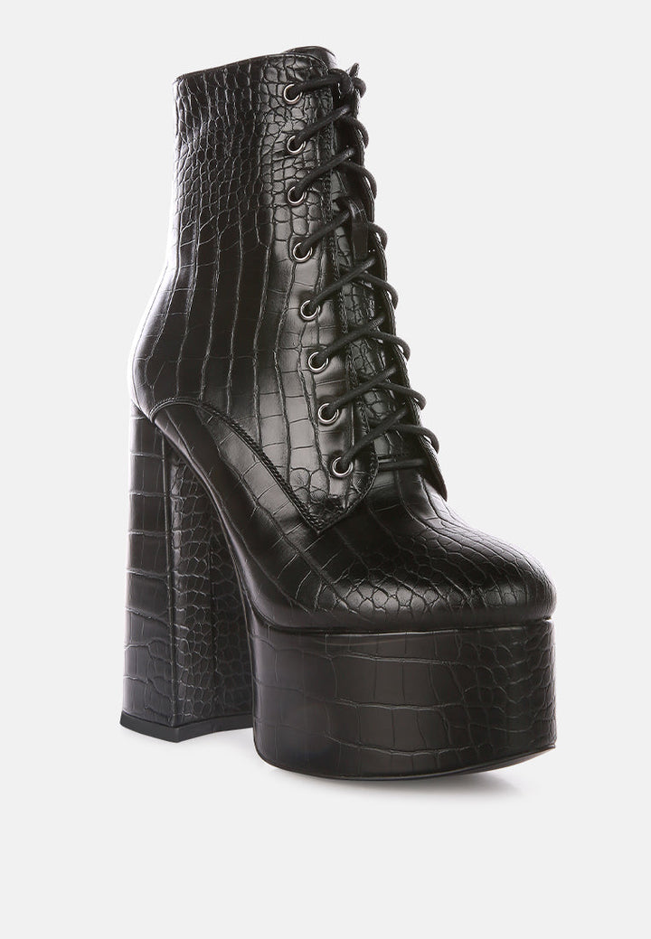 magdalene croc high heel patform boots by ruw#color_black