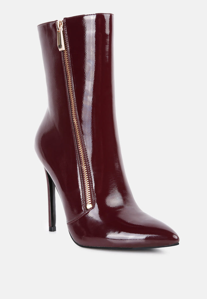 mania high heeled ankle boots by ruw#color_burgundy