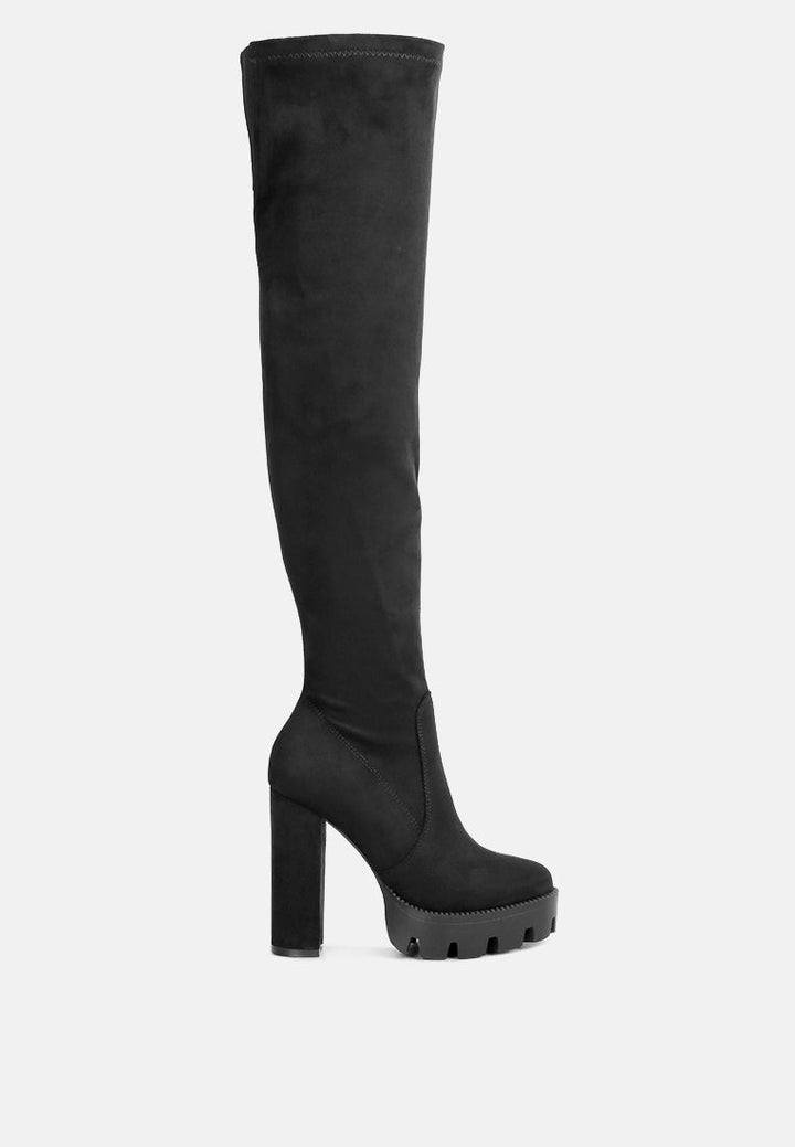 maple faux suede long boots by ruw#color_black