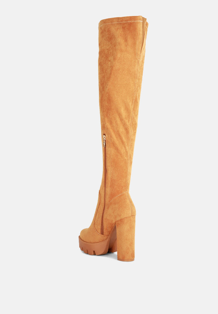 maple faux suede long boots by ruw#color_tan