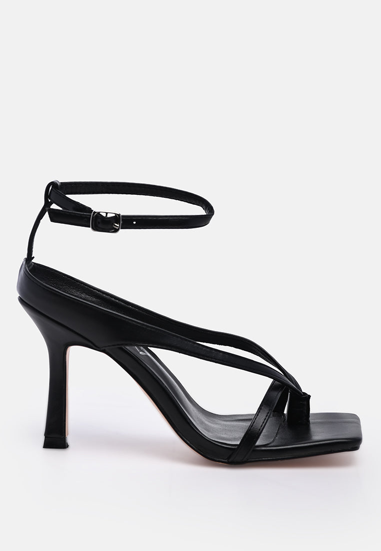 marcia ankle strap mid heel sandals by ruw#color_black