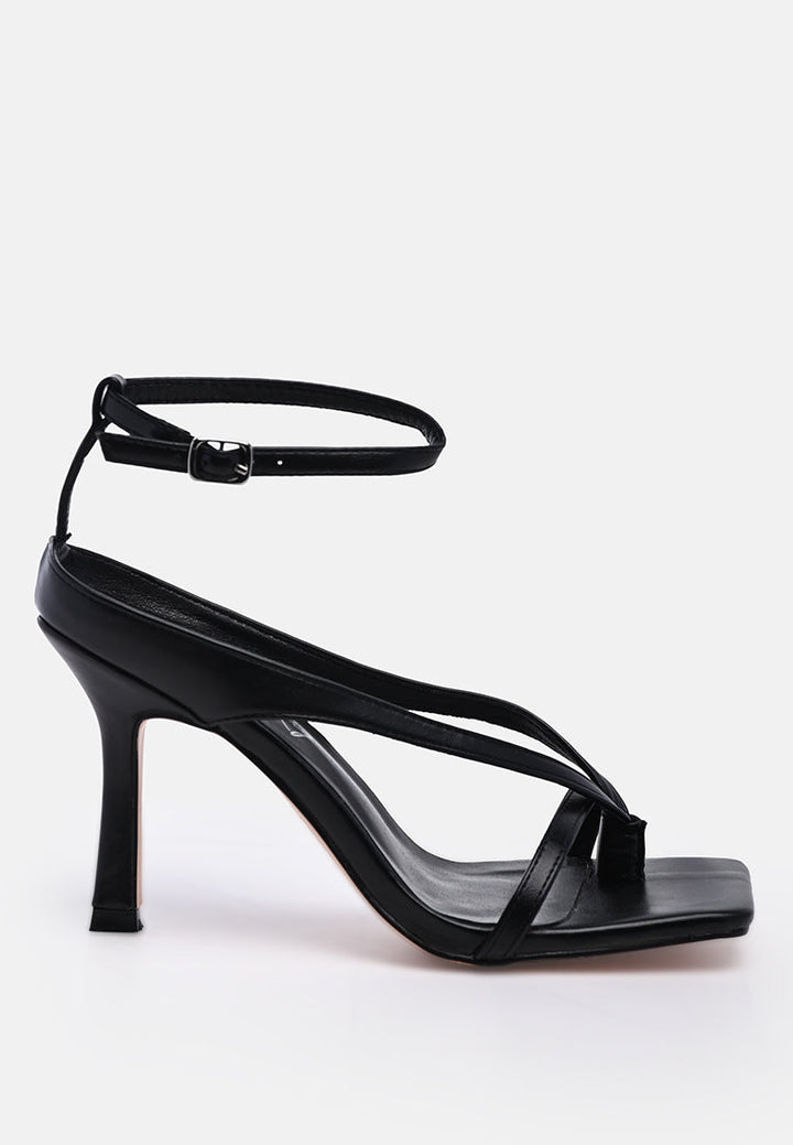 marcia ankle strap mid heel sandals by ruw#color_black