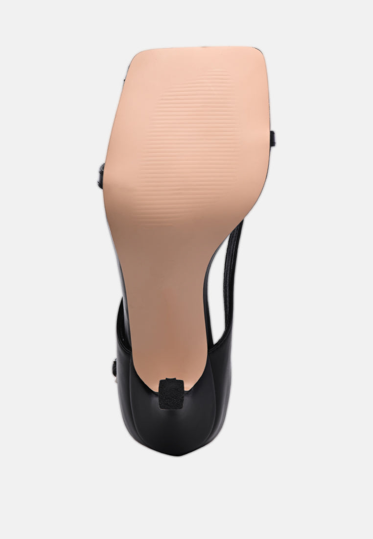 marcia ankle strap mid heel sandals by ruw#color_black