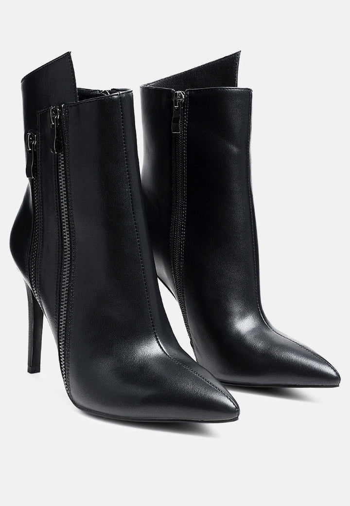 marsale high low faux leather stiletto boots by ruw#color_black