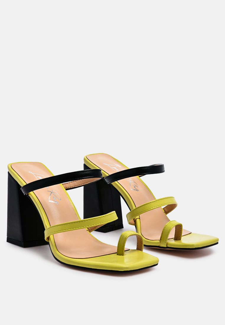 marve contrast strap block heel sandals by ruw#color_green