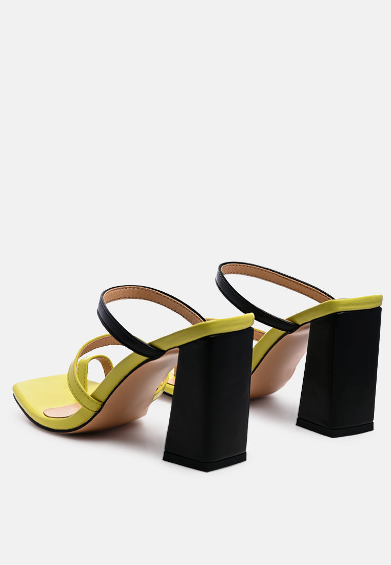 marve contrast strap block heel sandals by ruw#color_green