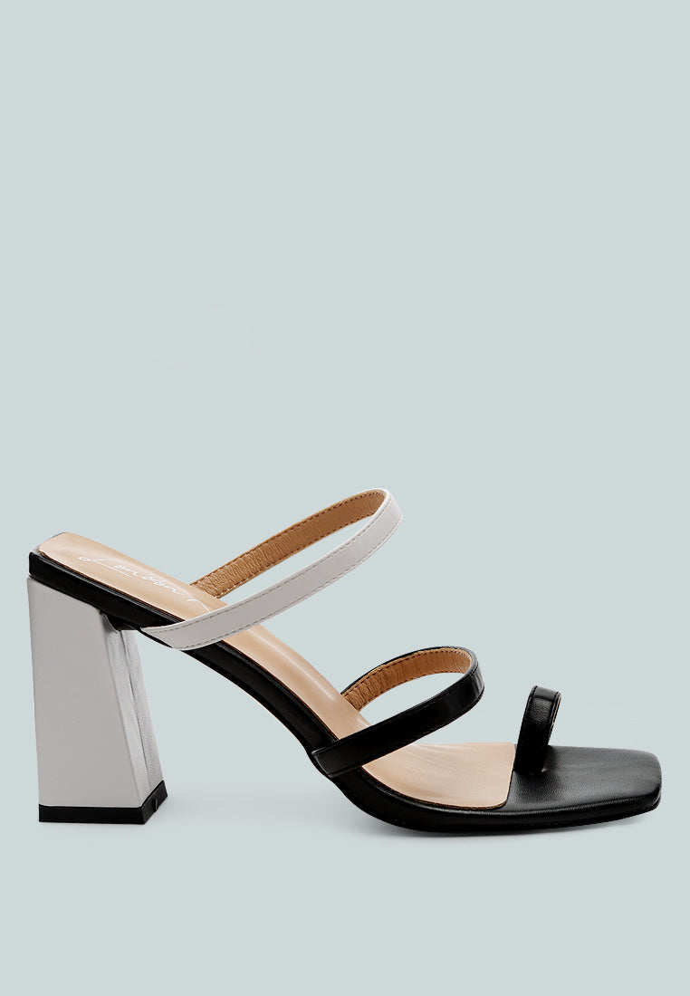 marve contrast strap block heel sandals by ruw#color_white