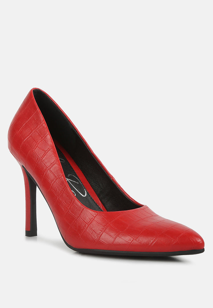 mellen croc faux leather formal pumps by ruw#color_red