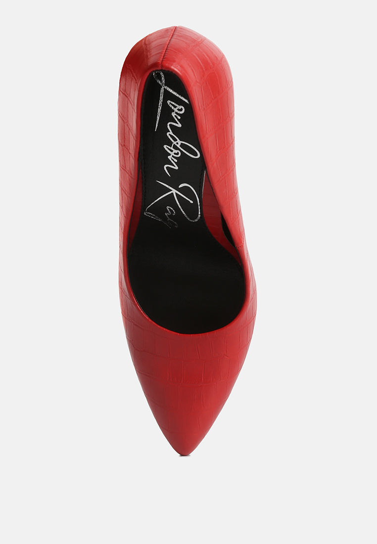 mellen croc faux leather formal pumps by ruw#color_red