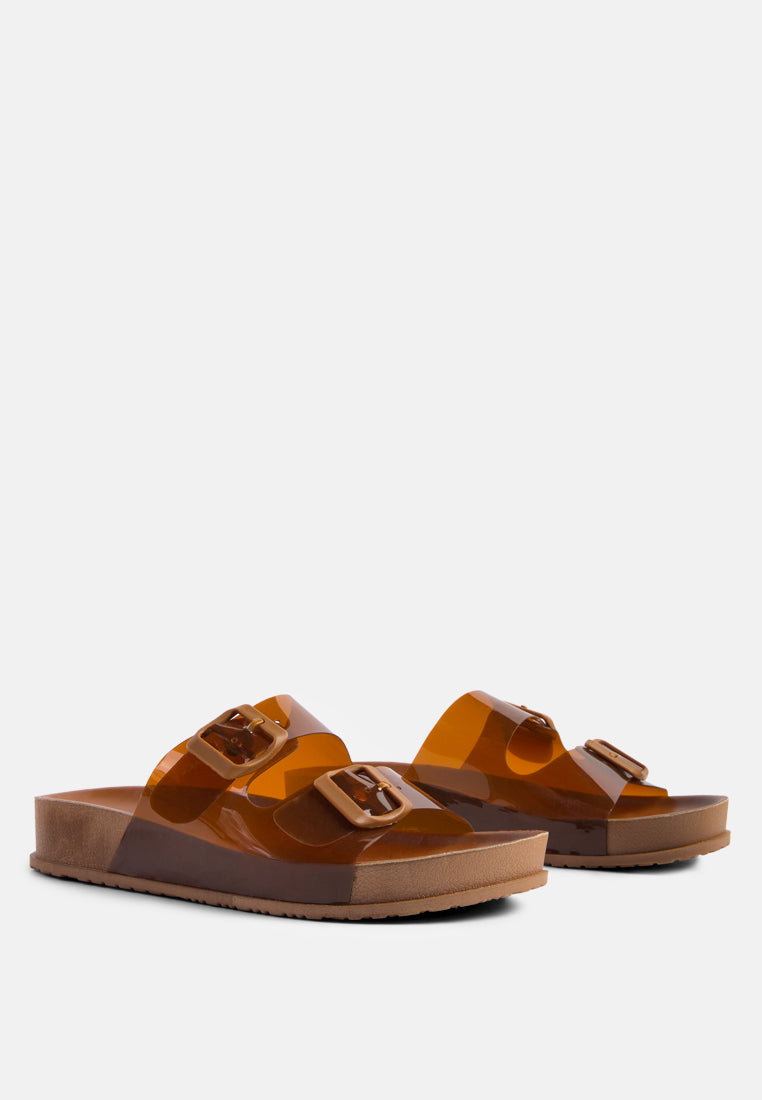 minata platform buckled slide sandals by ruw#color_mocca