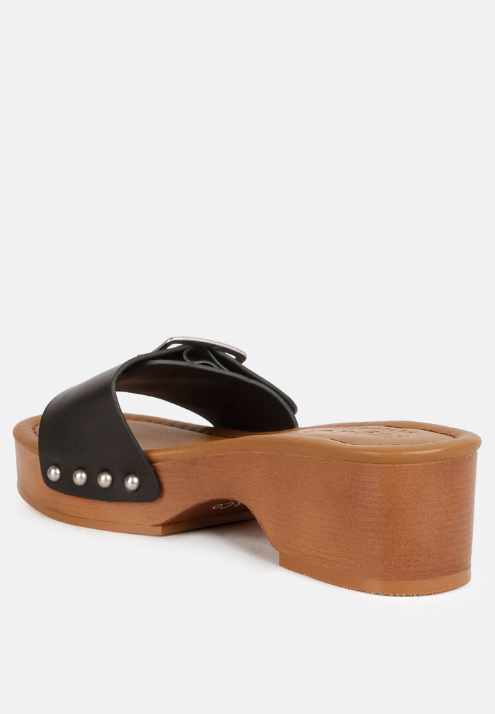 mindy buckle strap leather slip ons by ruw#color_black