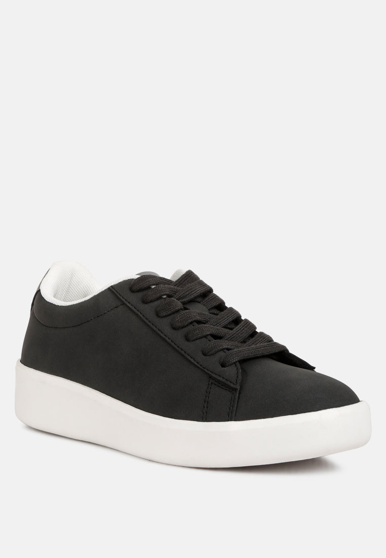 minky lace up casual sneakers by ruw#color_black