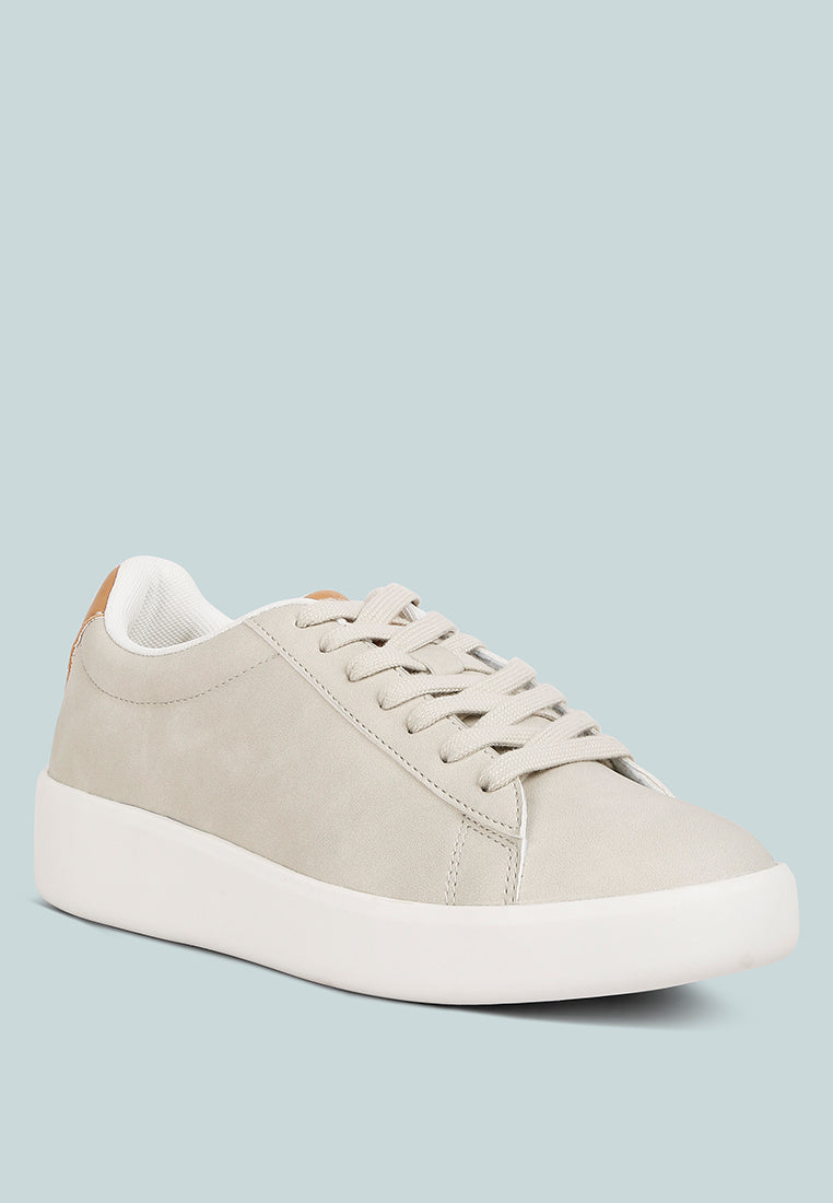 minky lace up casual sneakers by ruw#color_grey