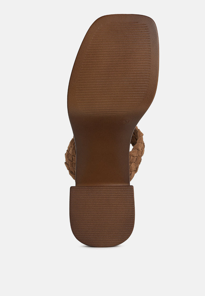 misaki woven suede strap platform sandals by ruw#color_tan