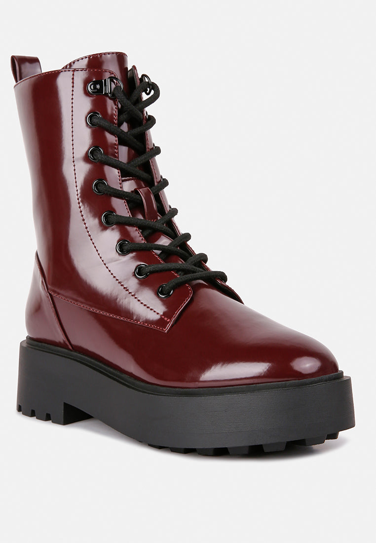 molsh faux leather ankle biker boots by ruw#color_burgundy