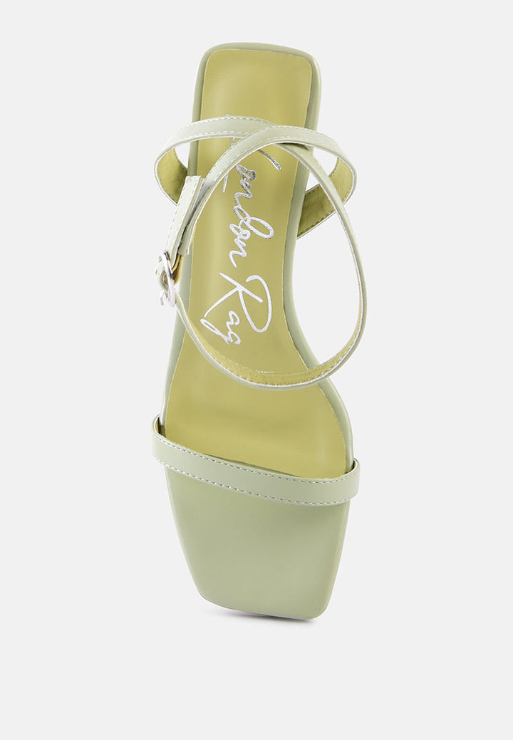 mooncut ankle strap block heel sandals by ruw#color_mint