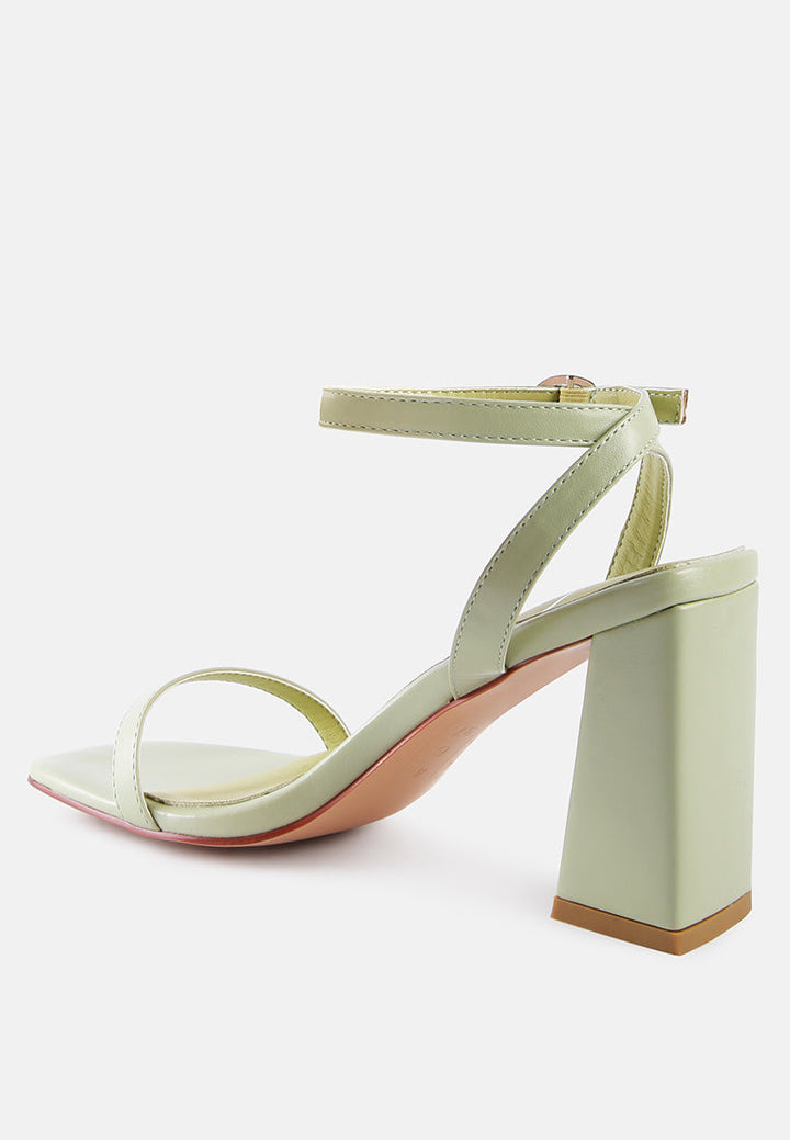 mooncut ankle strap block heel sandals by ruw#color_mint