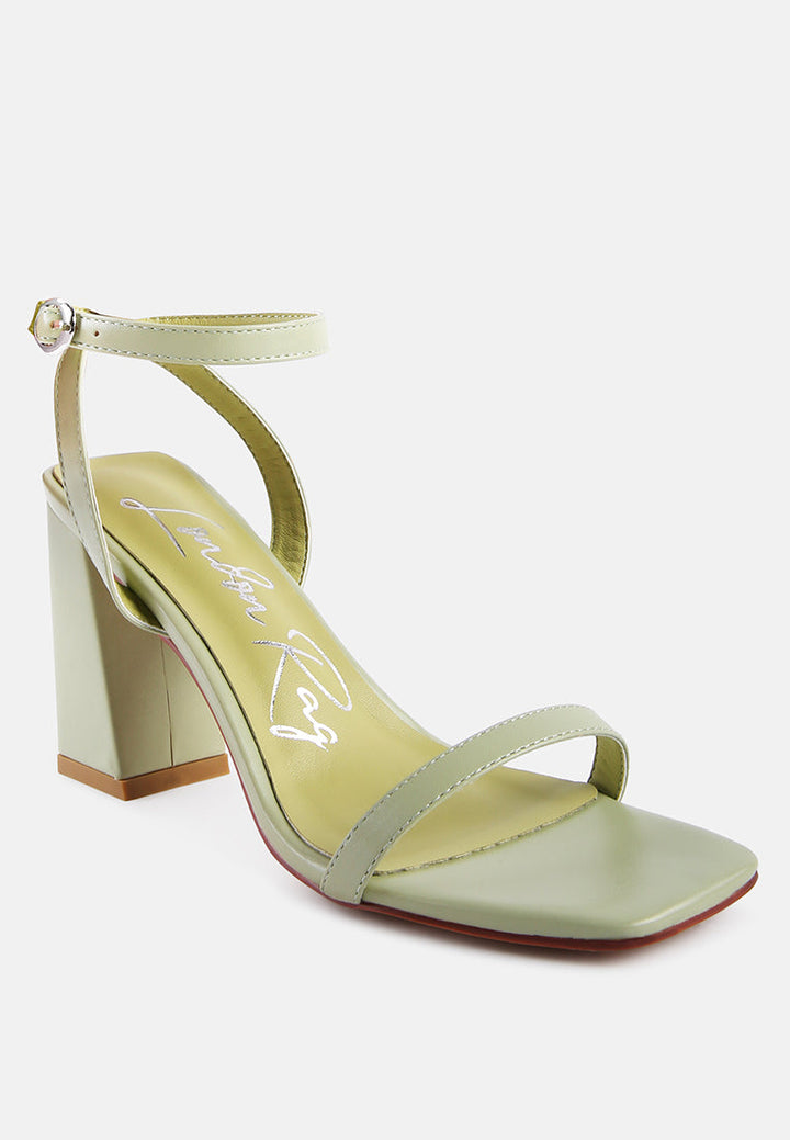 mooncut ankle strap block heel sandals by ruw#color_mint