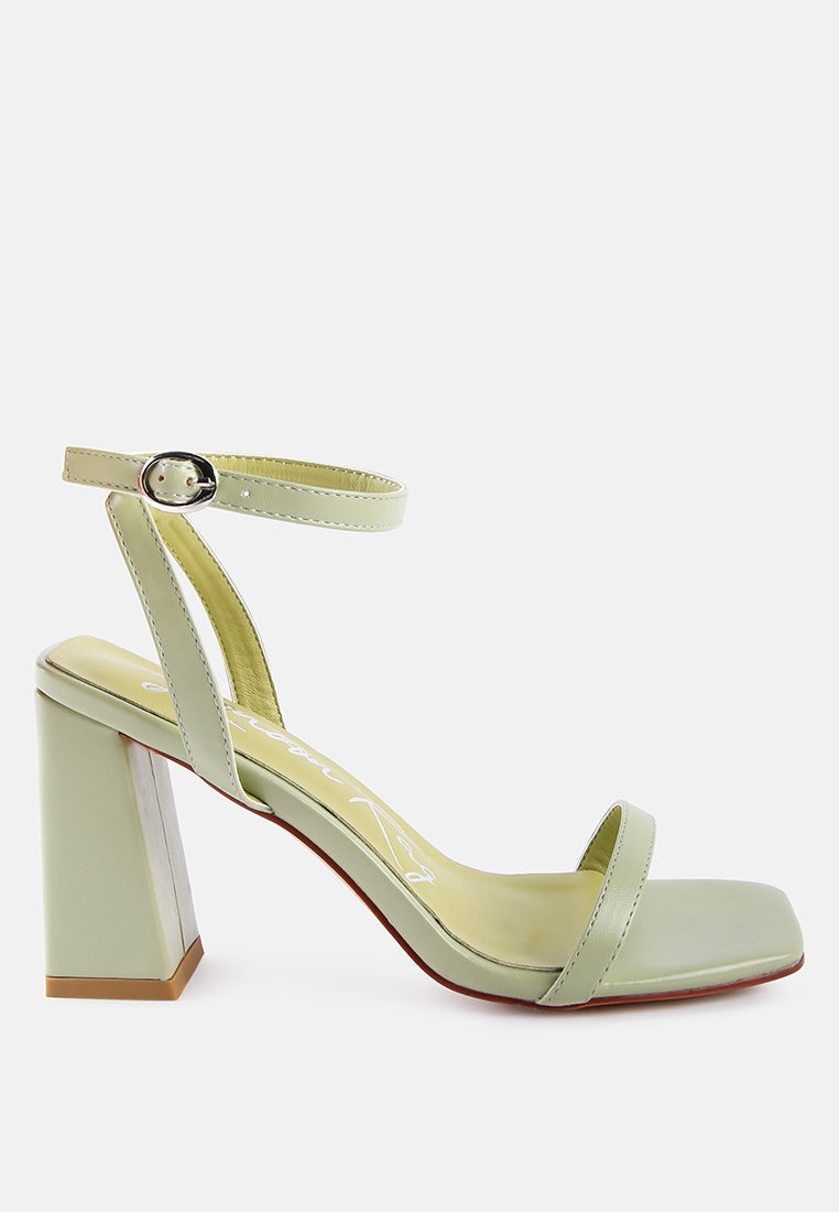mooncut ankle strap block heel sandals by ruw#color_mint