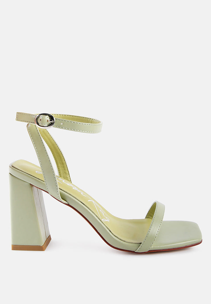 mooncut ankle strap block heel sandals by ruw#color_mint