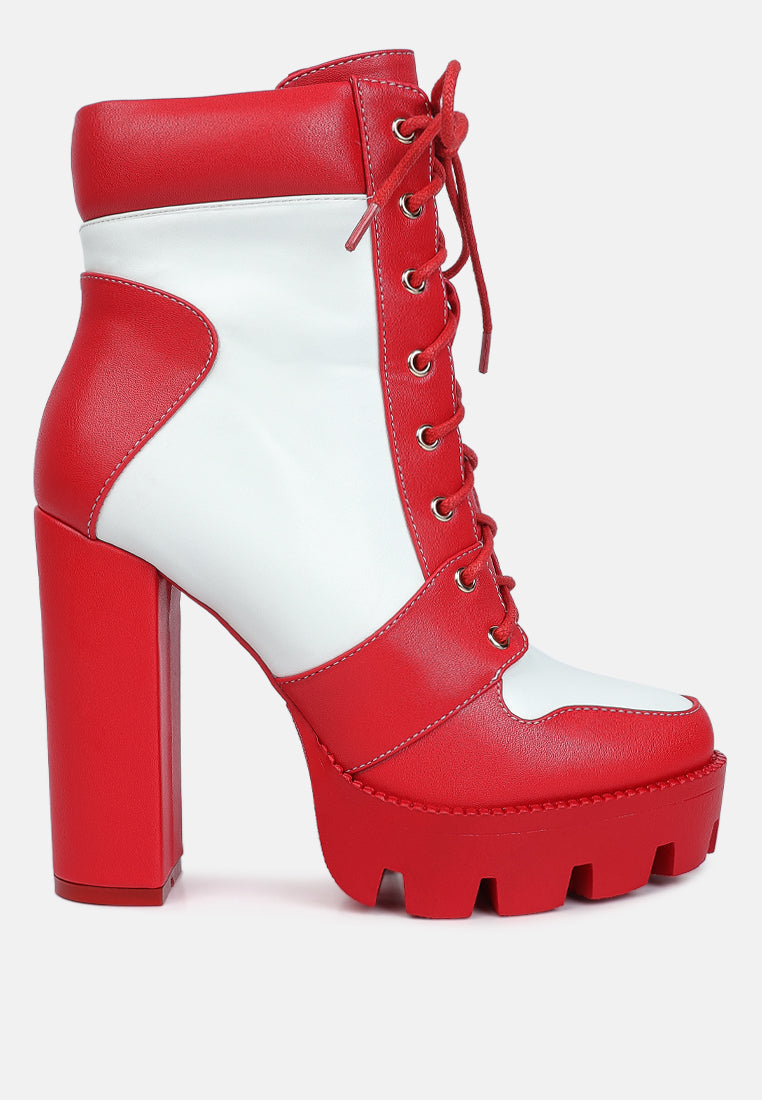 moos block heel lace up boots by ruw#color_red