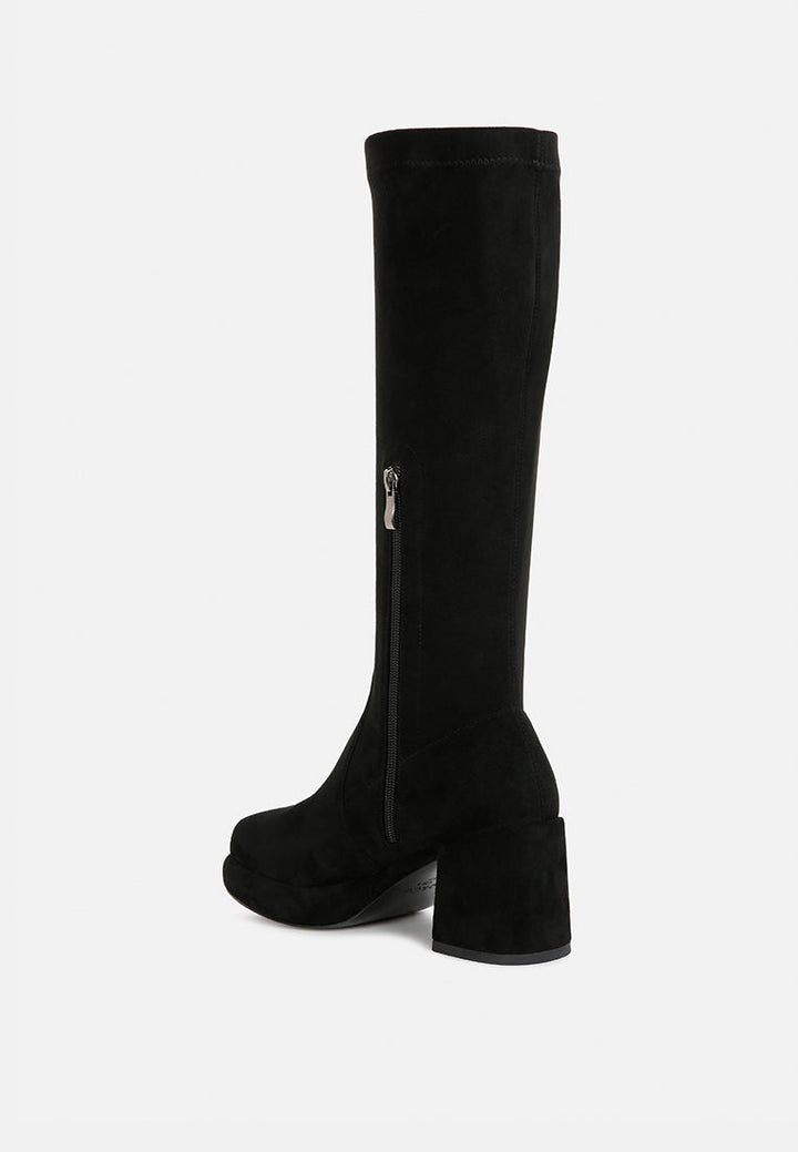 morpin stretch suede calf boots by ruw#color_black