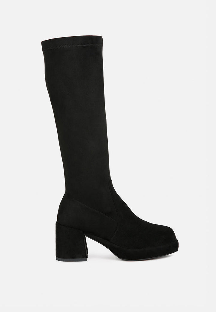 morpin stretch suede calf boots by ruw#color_black