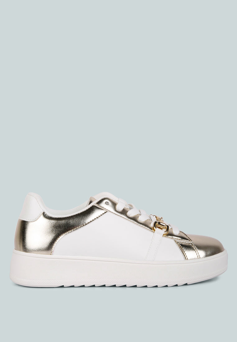 metallic sneakers by ruw#color_champagne-gold